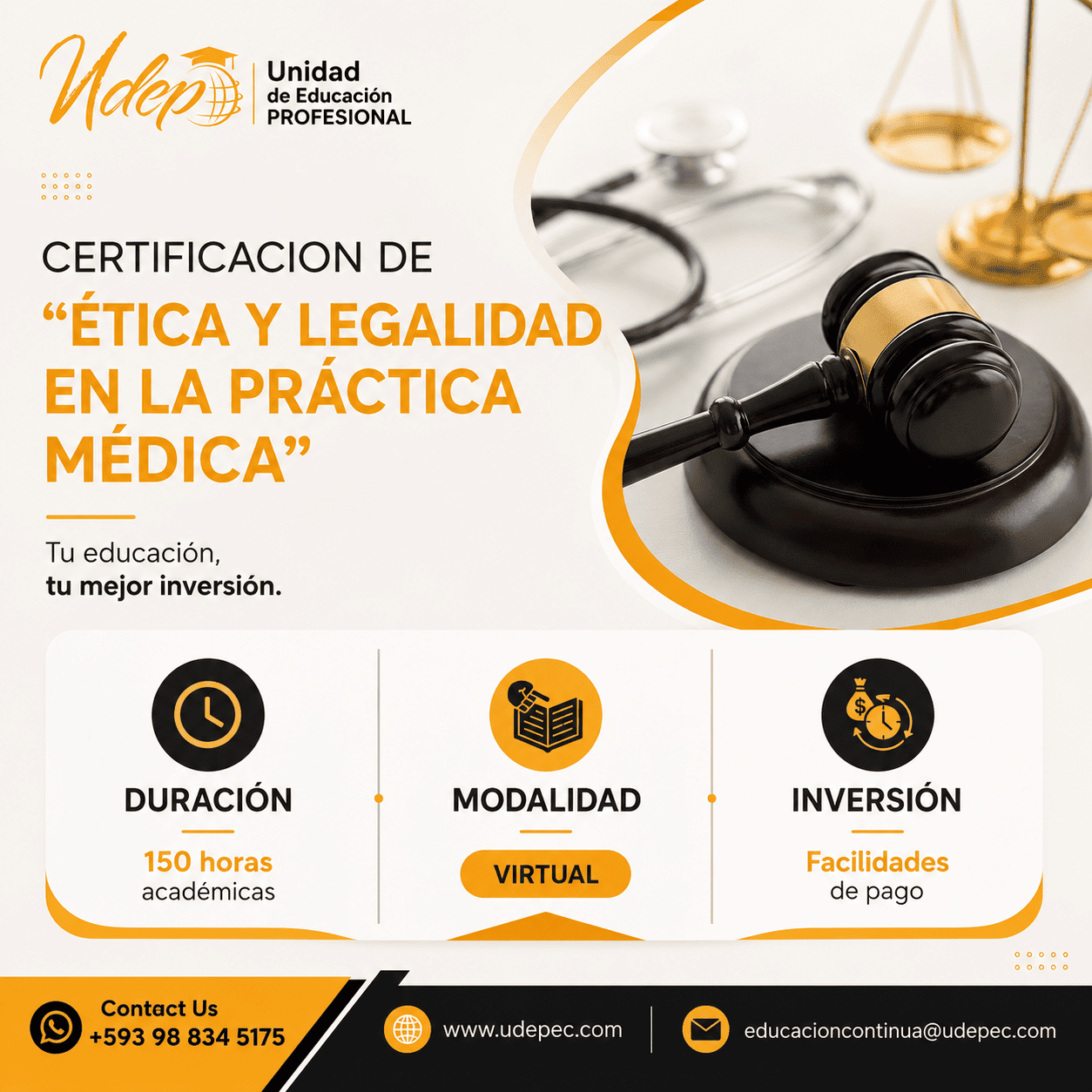 CERTIFICACION DE “ÉTICA Y LEGALIDAD EN LA PRÁCTICA MÉDICA”