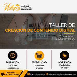 TALLER DE CREACIÓN DE CONTENIDO DIGITAL