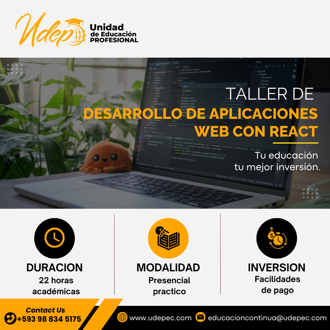 TALLER DE DESARROLLO DE APLICACIONES WEB CON REACT
