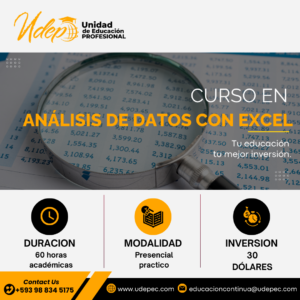 CURSO EN ANÁLISIS DE DATOS CON EXCEL