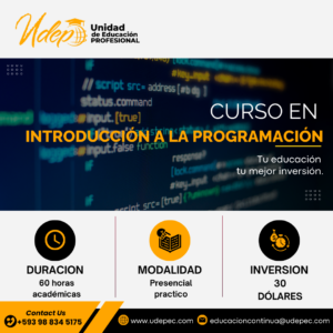 CURSO EN INTRODUCCIÓN A LA PROGRAMACIÓN